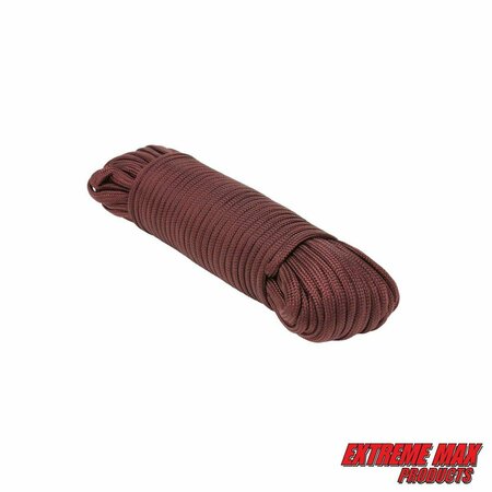 EXTREME MAX Extreme Max 3008.0562 Brown Type III 550 Paracord Commercial Grade - 5/32" x 50' 3008.0562